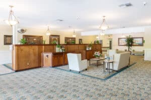 The Napa Valley Care Center entry soft seating area
