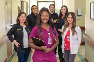 Napa Valley Care Center several smiling nurses